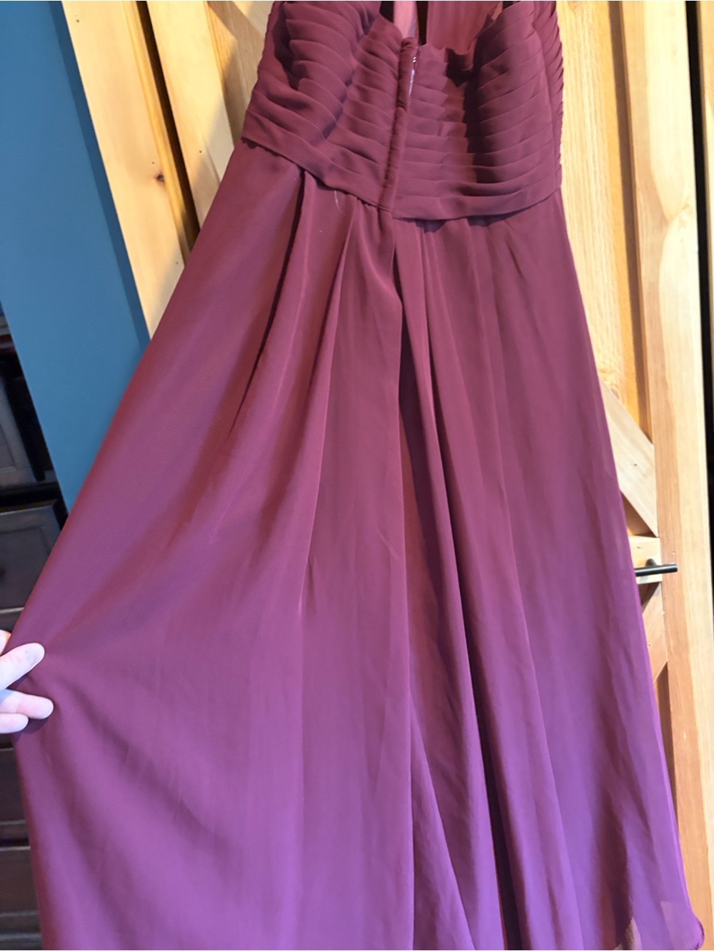 Azazie Ginger Dress A16 Color Cabernet - Picture 13 of 15